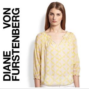 NEW DVF Bryn Silk Blouse